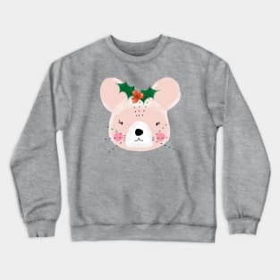 Cute mrs Christmas mouse Crewneck Sweatshirt